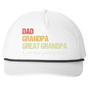 Fathers Day Gift from Grand Dad Grandpa Great Grandpa Snapback Five-Panel Rope Hat