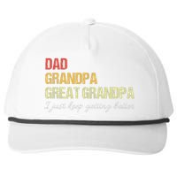 Fathers Day Gift from Grand Dad Grandpa Great Grandpa Snapback Five-Panel Rope Hat