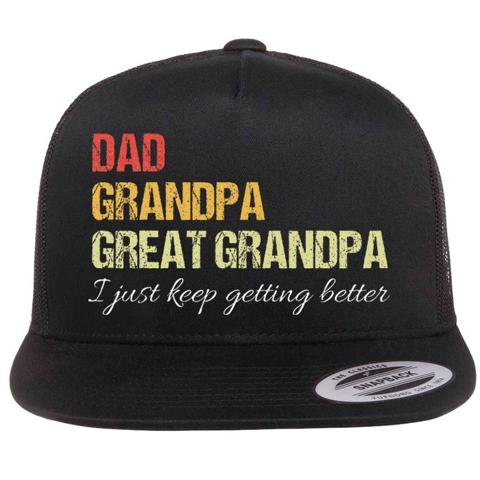 Fathers Day Gift from Grand Dad Grandpa Great Grandpa Flat Bill Trucker Hat