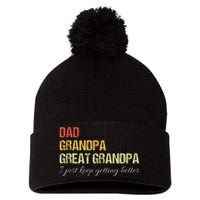 Fathers Day Gift from Grand Dad Grandpa Great Grandpa Pom Pom 12in Knit Beanie