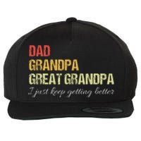 Fathers Day Gift from Grand Dad Grandpa Great Grandpa Wool Snapback Cap