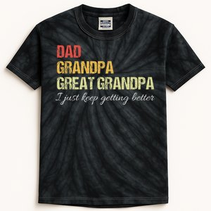 Fathers Day Gift from Grand Dad Grandpa Great Grandpa Kids Tie-Dye T-Shirt