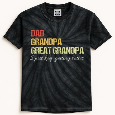 Fathers Day Gift from Grand Dad Grandpa Great Grandpa Kids Tie-Dye T-Shirt