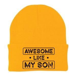 Fathers Day Gift Funny Son Shirts Awesome Like My Son Knit Cap Winter Beanie