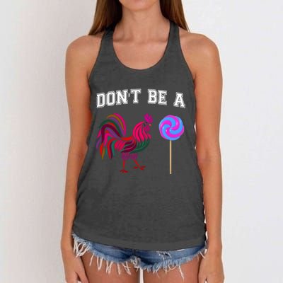 FatherS Day Gift Dont Be A Sucker Cock Women's Knotted Racerback Tank