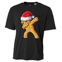 Festive Dabbing Gingerbread Cookie Santa Hat Holiday Gift Cooling Performance Crew T-Shirt