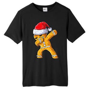 Festive Dabbing Gingerbread Cookie Santa Hat Holiday Gift Tall Fusion ChromaSoft Performance T-Shirt