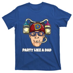 Father's Day Gift Party Like A Dad Gift Bottle Helmet Gift T-Shirt