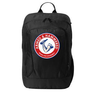 Funny Drinking Gift Armed And Hammered Drunk And Disorderly City Backpack