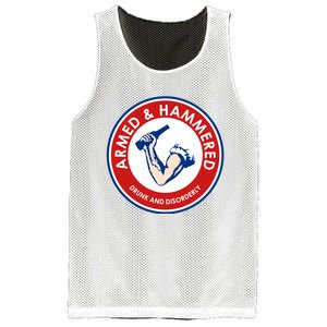 Funny Drinking Gift Armed And Hammered Drunk And Disorderly Mesh Reversible Basketball Jersey Tank