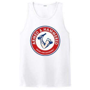 Funny Drinking Gift Armed And Hammered Drunk And Disorderly PosiCharge Competitor Tank