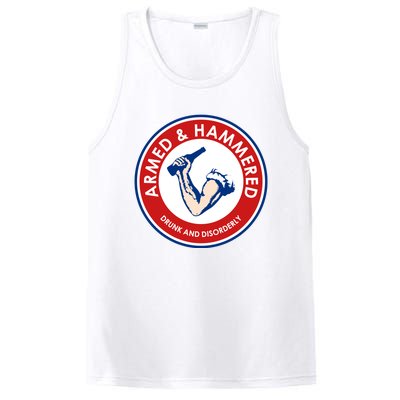 Funny Drinking Gift Armed And Hammered Drunk And Disorderly PosiCharge Competitor Tank