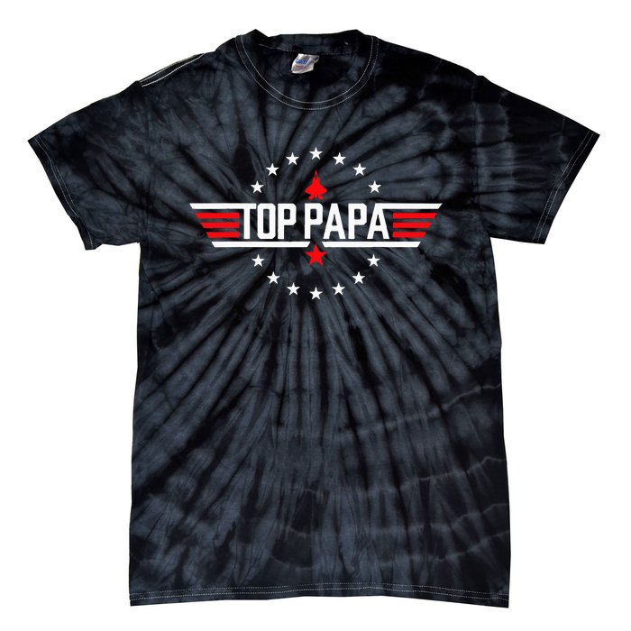 Fathers Day Gift Papa From Grandkids Son Daughter Tie-Dye T-Shirt