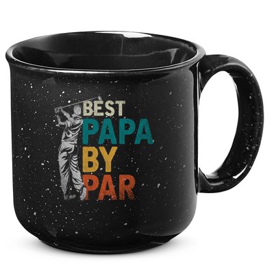 Fathers Day Golfer Dad Golfing Best Papa By Par Funny Golf 15oz Campfire Ceramic Mug