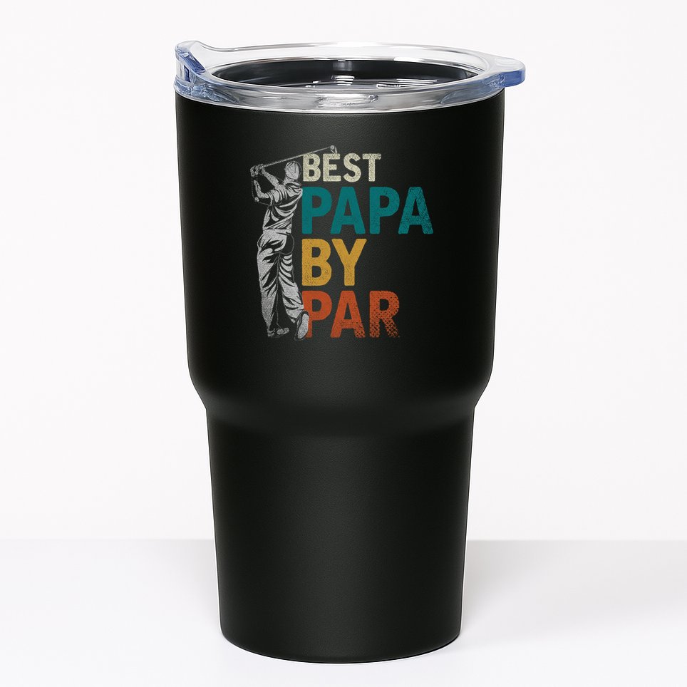 Fathers Day Golfer Dad Golfing Best Papa By Par Funny Golf Tumbler