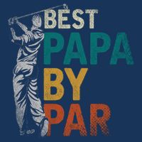 Fathers Day Golfer Dad Golfing Best Papa By Par Funny Golf 7 Panel Mesh Trucker Snapback Hat