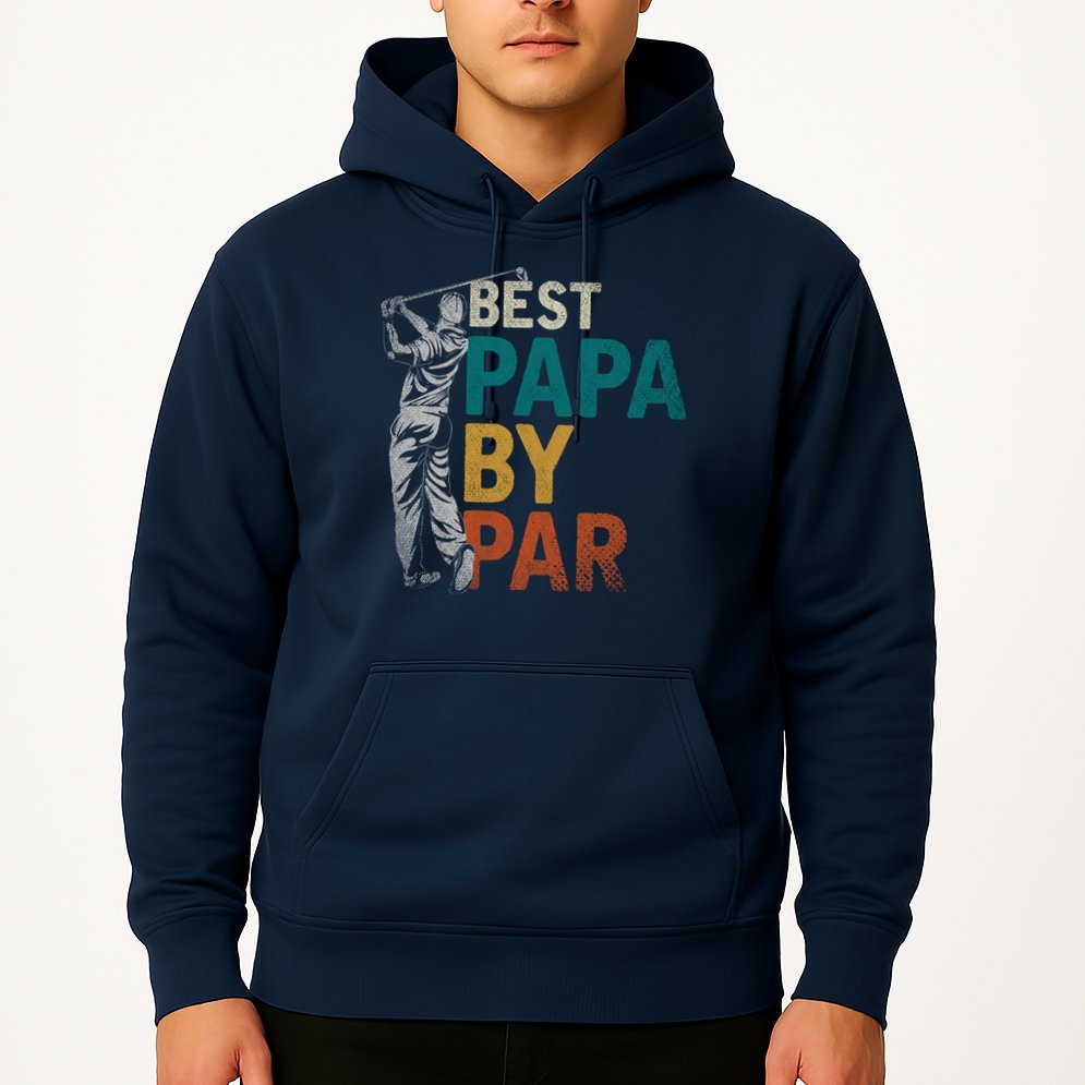 Fathers Day Golfer Dad Golfing Best Papa By Par Funny Golf Hoodie