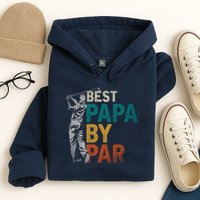 Fathers Day Golfer Dad Golfing Best Papa By Par Funny Golf Hoodie