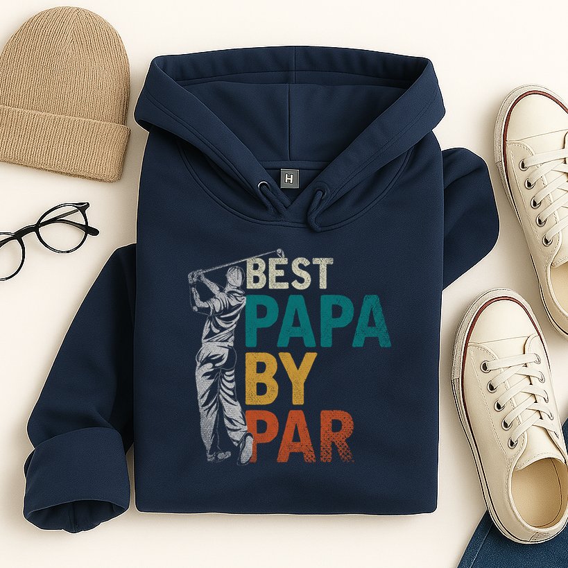 Fathers Day Golfer Dad Golfing Best Papa By Par Funny Golf Hoodie