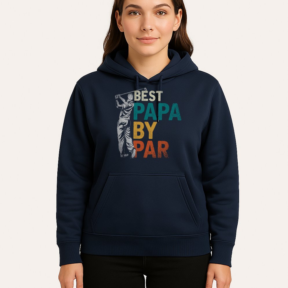 Fathers Day Golfer Dad Golfing Best Papa By Par Funny Golf Hoodie
