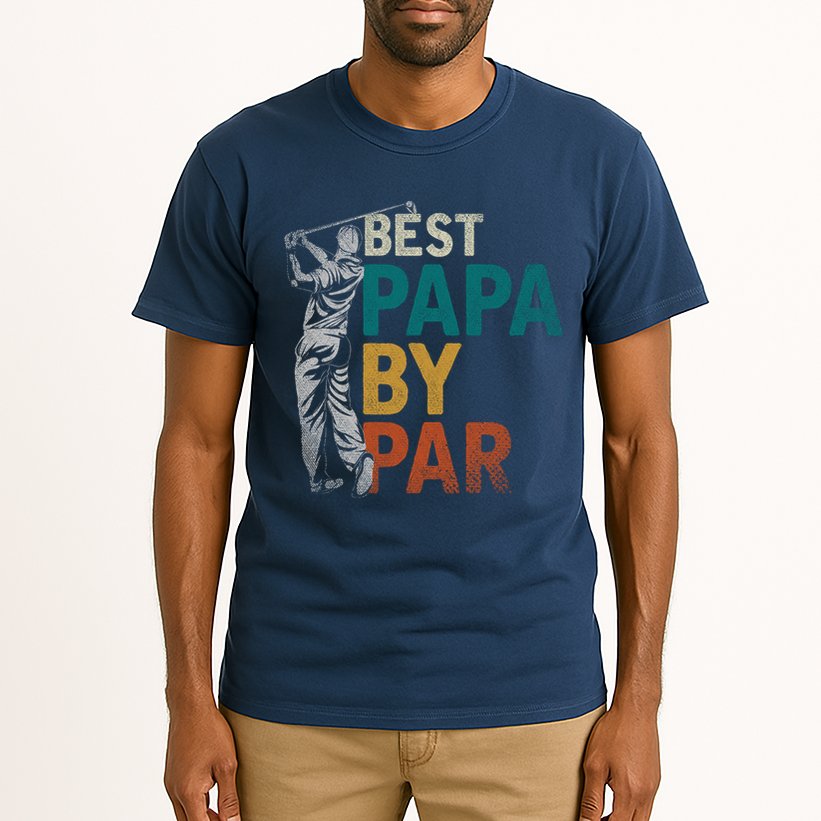 Fathers Day Golfer Dad Golfing Best Papa By Par Funny Golf Tall T-Shirt
