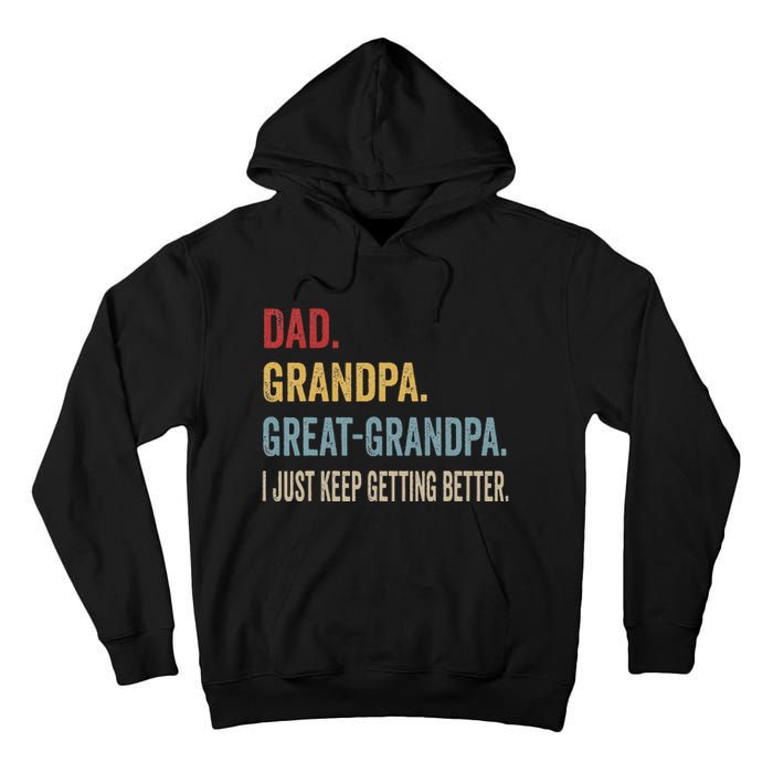 Fathers Day Gift From Grandkids Dad Grandpa Great Grandpa Tall Hoodie