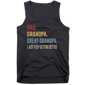 Fathers Day Gift From Grandkids Dad Grandpa Great Grandpa Tank Top