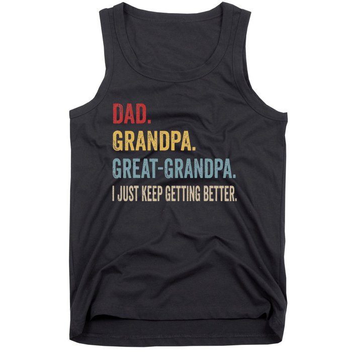 Fathers Day Gift From Grandkids Dad Grandpa Great Grandpa Tank Top