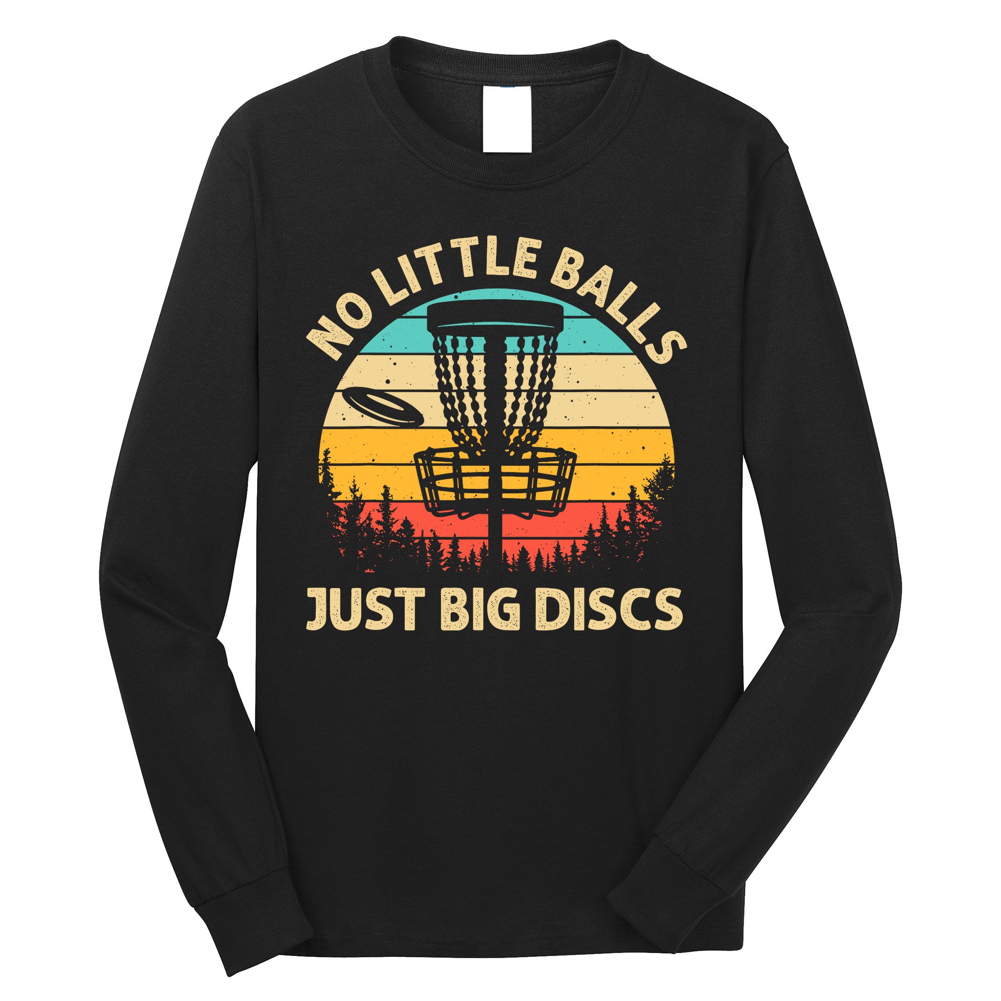 Funny Disc Golf Design Long Sleeve Shirt
