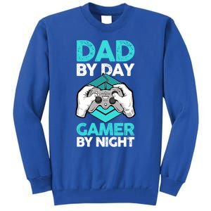 Fathers Day Gaming Gamer Daddy Dad By Day Gamer By Night Gift Tall Sweatshirt