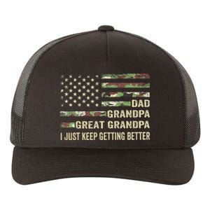 Fathers Day Gift From Grandkids Dad Grandpa Great Grandpa Yupoong Adult 5-Panel Trucker Hat