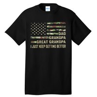 Fathers Day Gift From Grandkids Dad Grandpa Great Grandpa Tall T-Shirt