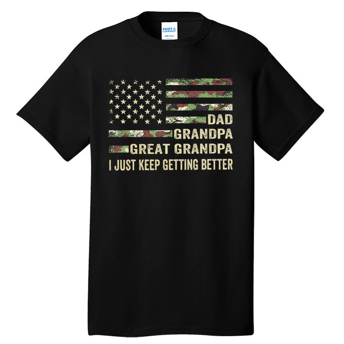 Fathers Day Gift From Grandkids Dad Grandpa Great Grandpa Tall T-Shirt