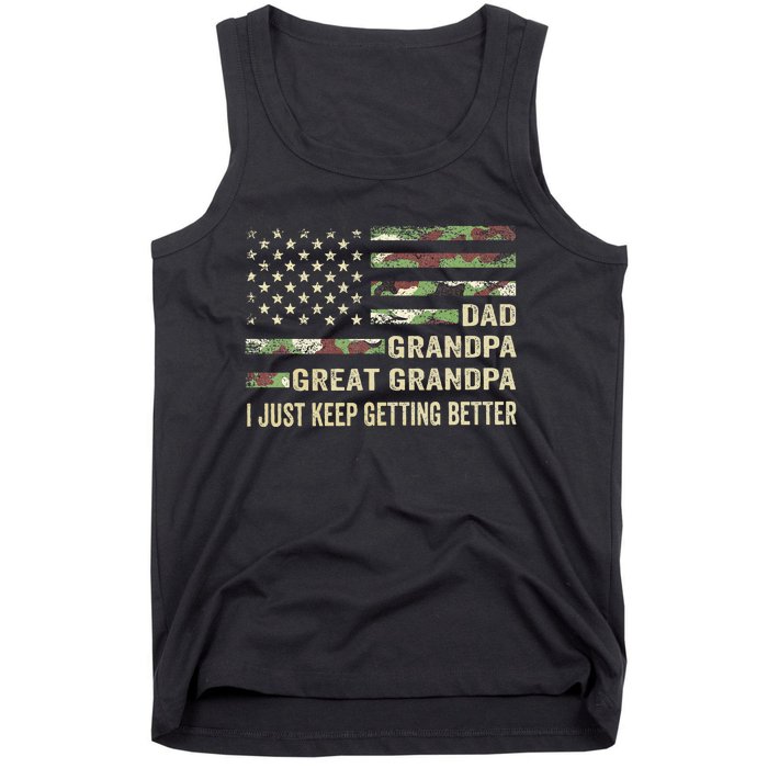 Fathers Day Gift From Grandkids Dad Grandpa Great Grandpa Tank Top