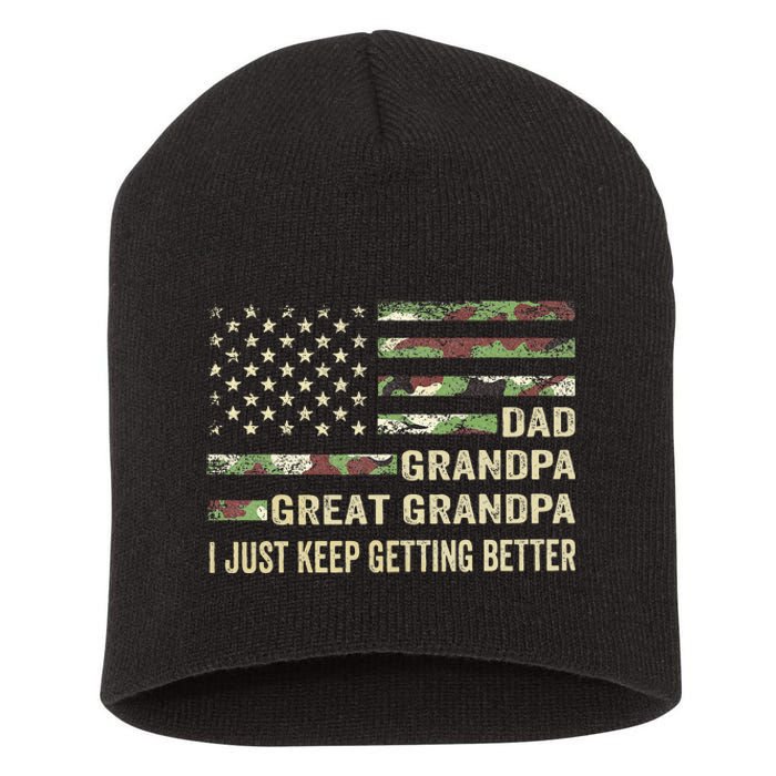 Fathers Day Gift From Grandkids Dad Grandpa Great Grandpa Short Acrylic Beanie