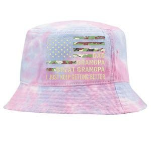 Fathers Day Gift From Grandkids Dad Grandpa Great Grandpa Tie-Dyed Bucket Hat