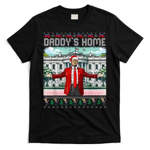 Funny Daddys Home Trump Ugly Christmas Sweater Pajamas T-Shirt