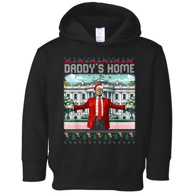 Funny Daddys Home Trump Ugly Christmas Sweater Pajamas Toddler Hoodie