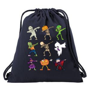 Funny Dabbing Halloween Skeleton Pumpkin Mummy Dab Meaningful Gift Drawstring Bag