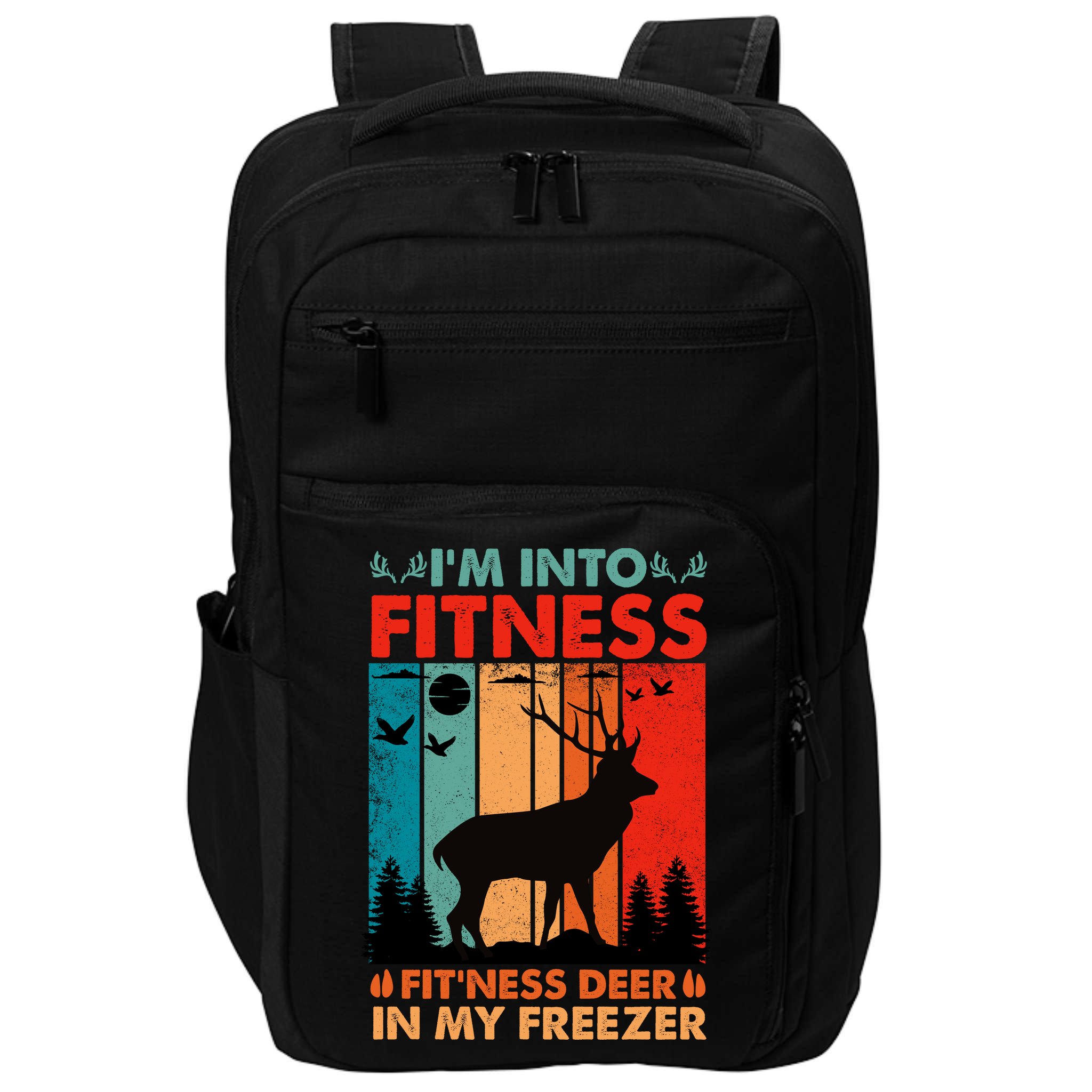 Funny Deer Hunter Gift Impact Tech Backpack