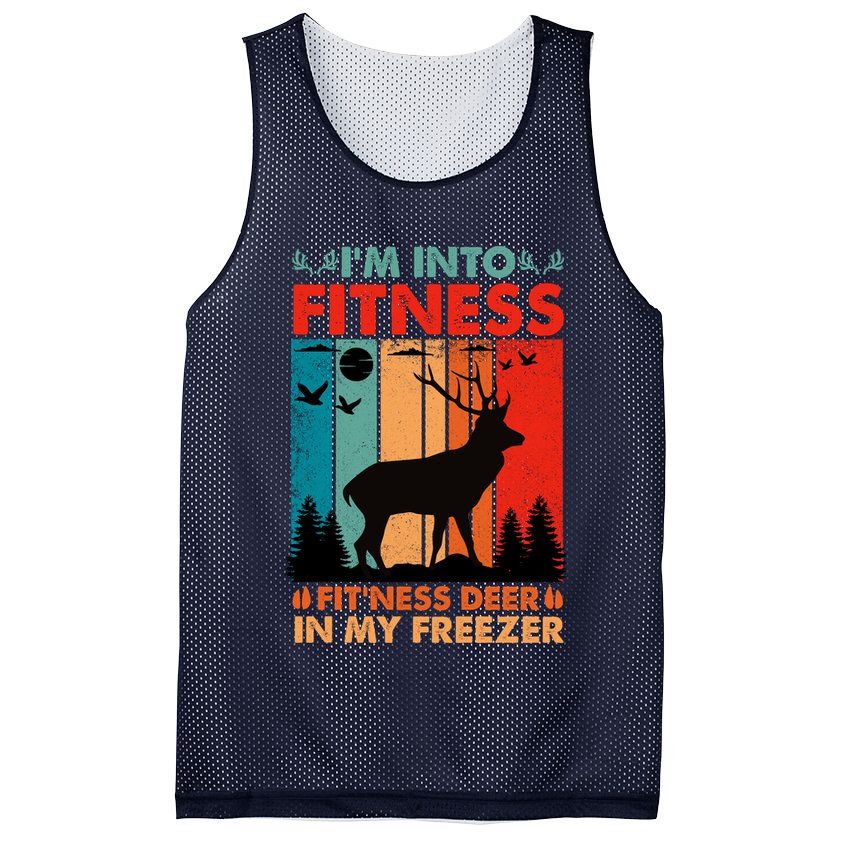 Funny Deer Hunter Gift Mesh Reversible Basketball Jersey Tank