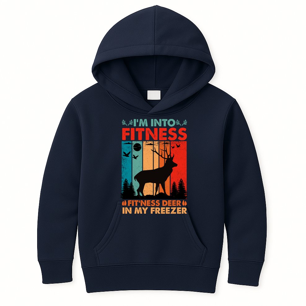 Funny Deer Hunter Gift Kids Hoodie