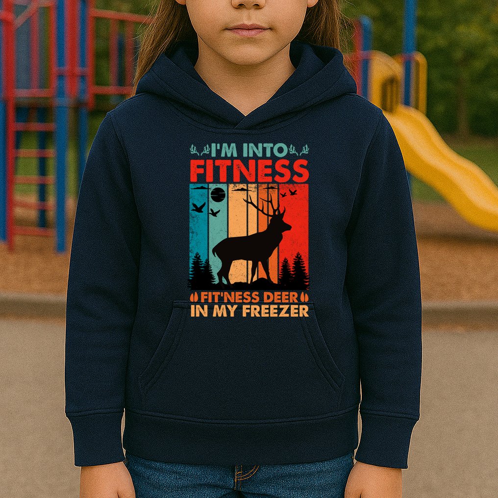 Funny Deer Hunter Gift Kids Hoodie