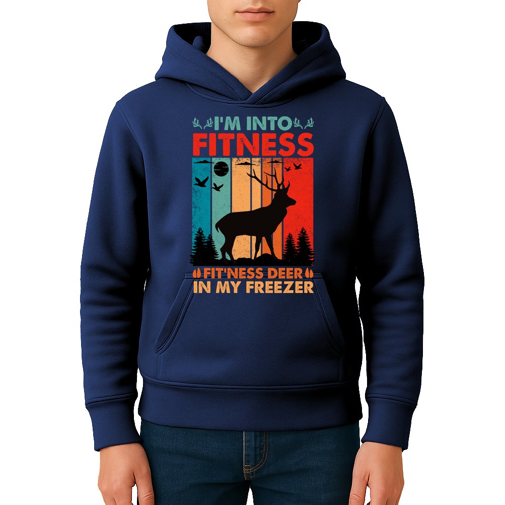 Funny Deer Hunter Gift Kids Hoodie