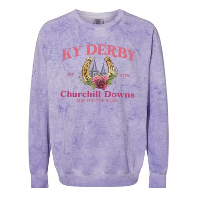 Frauen Derby Horse Racing Colorblast Crewneck Sweatshirt