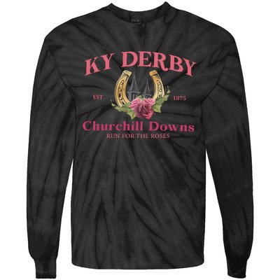 Frauen Derby Horse Racing Tie-Dye Long Sleeve Shirt