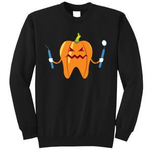 Funny Dental Halloween Tooth Pumpkin Dentist Sweatshirt