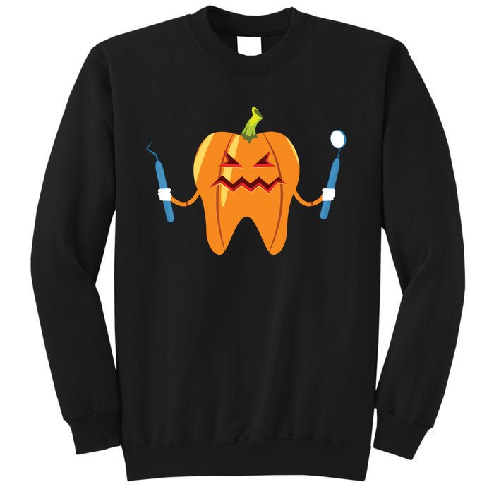 Funny Dental Halloween Tooth Pumpkin Dentist Sweatshirt