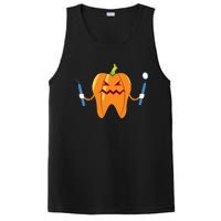 Funny Dental Halloween Tooth Pumpkin Dentist PosiCharge Competitor Tank