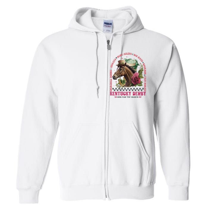 Frauen Derby Horse Racing Full Zip Hoodie